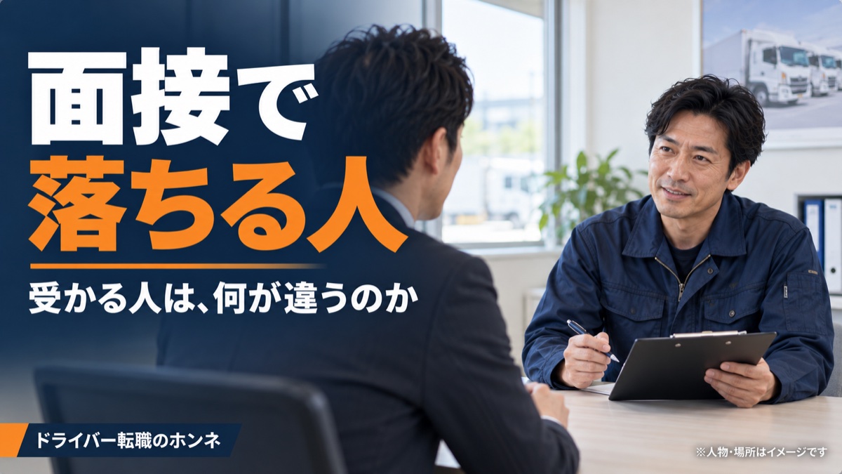面接で落ちる人 受かる人は、何が違うのか。人物・場所はイメージです。