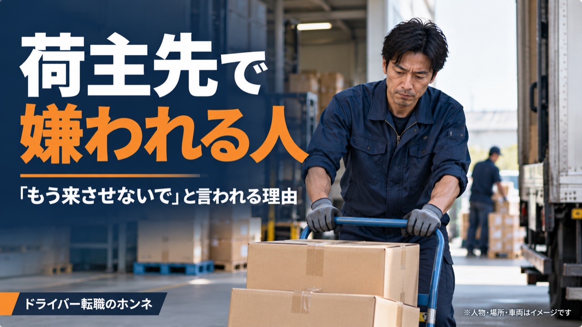 荷主先で嫌われる人「もう来させないで」と言われる理由。人物・場所・車両はイメージです。