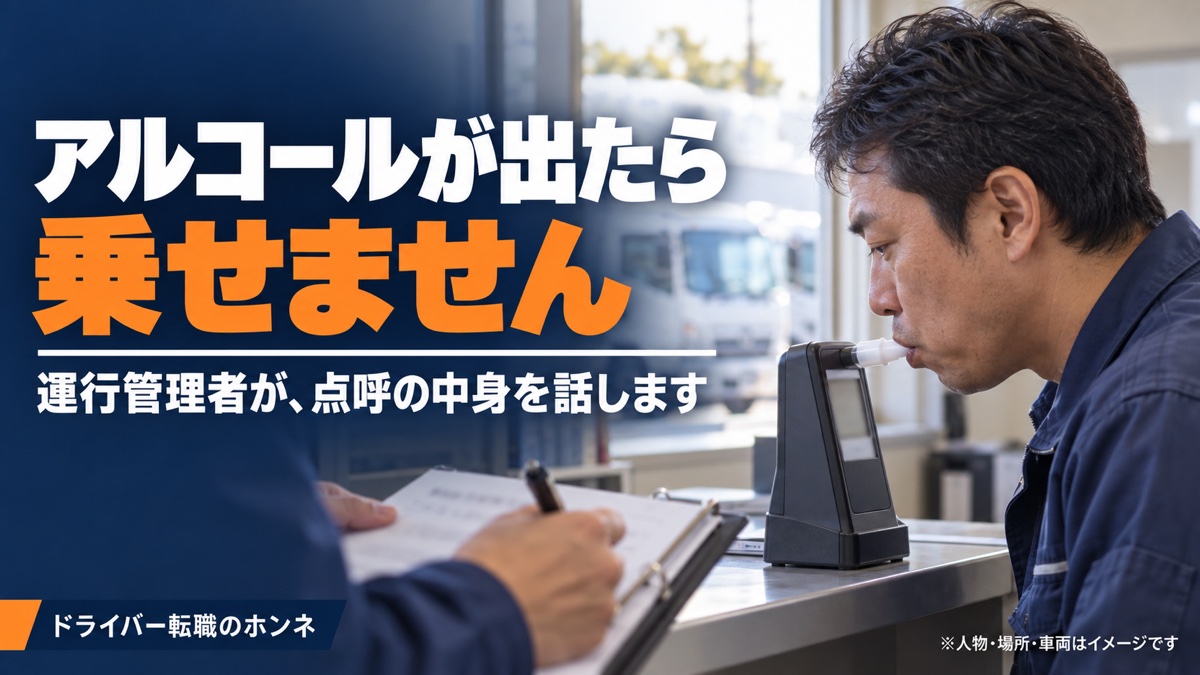 アルコールが出たら 乗せません。人物・場所・車両はイメージです。